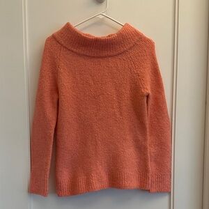 Anthropologie Cozy Coral Turtleneck Sweater